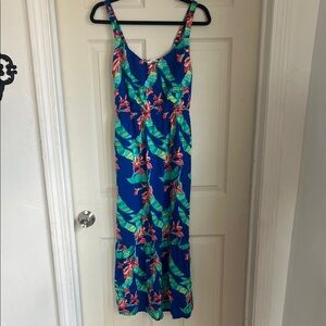 The Children's Place Blue Leafy Floral One Piece